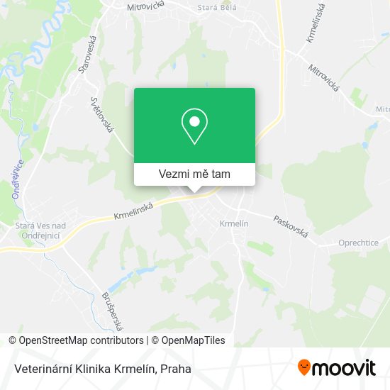 Veterinární Klinika Krmelín mapa