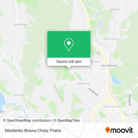 Medlánky Bosna Chaty mapa