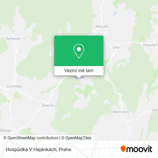 Hospůdka V Hajánkách mapa