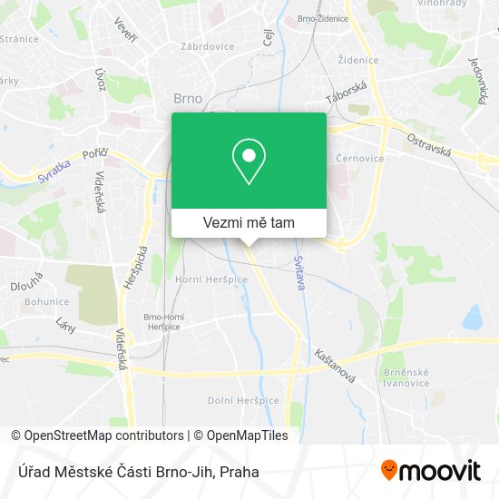 Úřad Městské Části Brno-Jih mapa