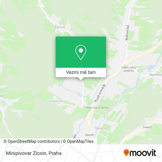 Minipivovar Zlosin mapa