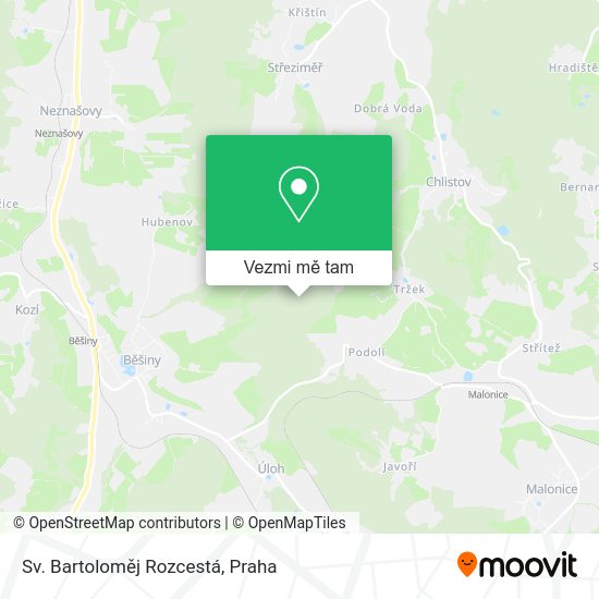 Sv. Bartoloměj Rozcestá mapa