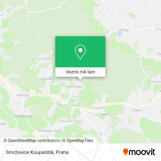 Smržovice Koupaliště mapa