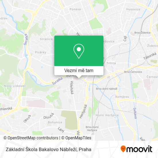 Základní Škola Bakalovo Nábřeží mapa