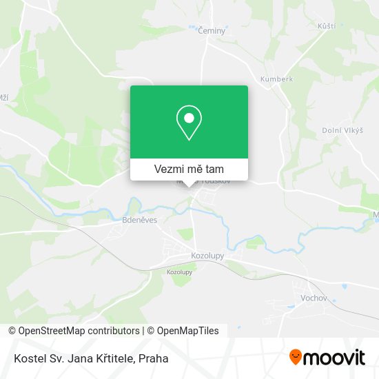 Kostel Sv. Jana Křtitele mapa