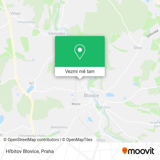 Hřbitov Blovice mapa