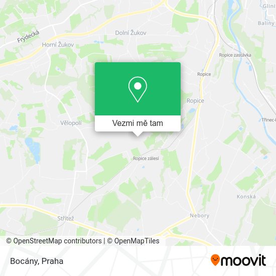 Bocány mapa