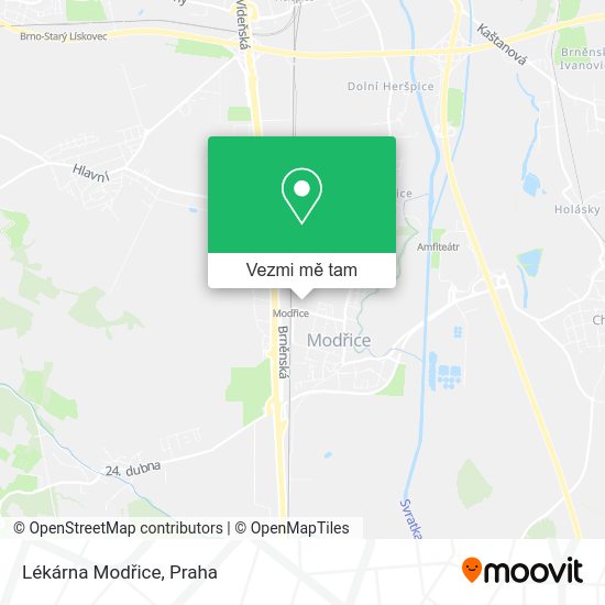 Lékárna Modřice mapa