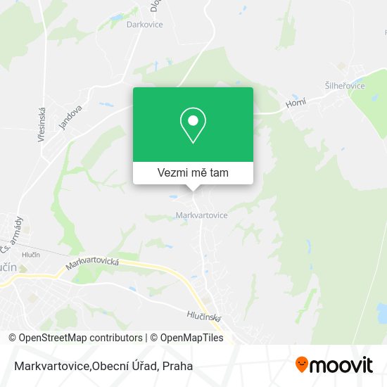 Markvartovice,Obecní Úřad mapa