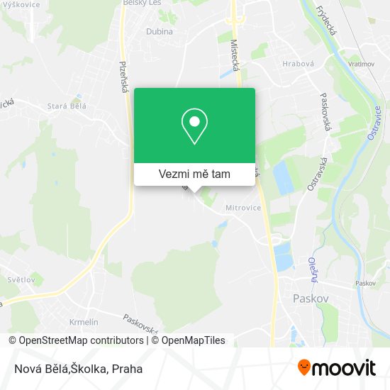 Nová Bělá,Školka mapa
