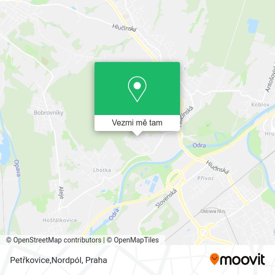 Petřkovice,Nordpól mapa