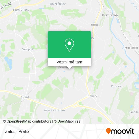 Zálesí mapa