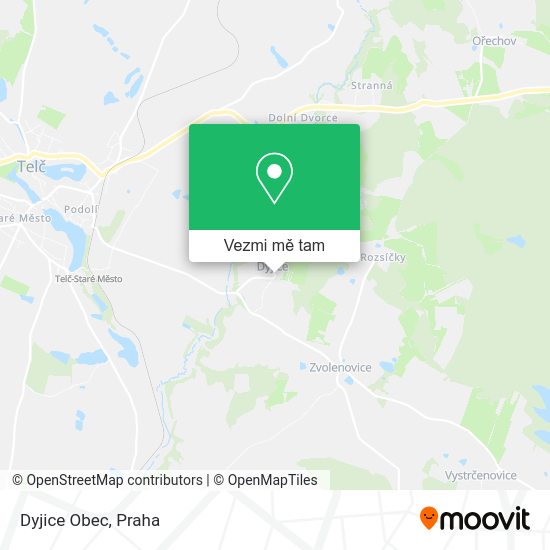 Dyjice Obec mapa