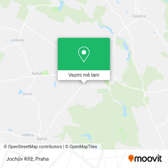 Jochův Kříž mapa
