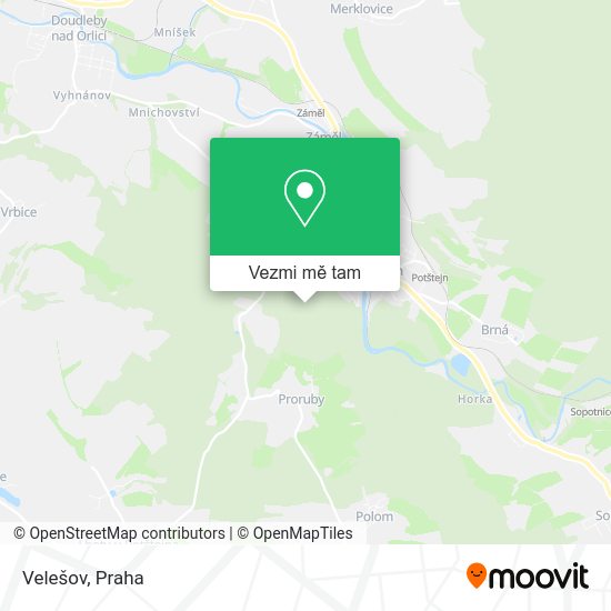 Velešov mapa