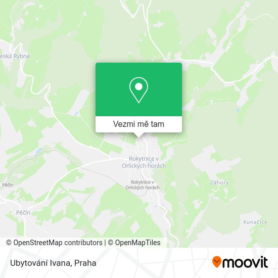 Ubytování Ivana mapa