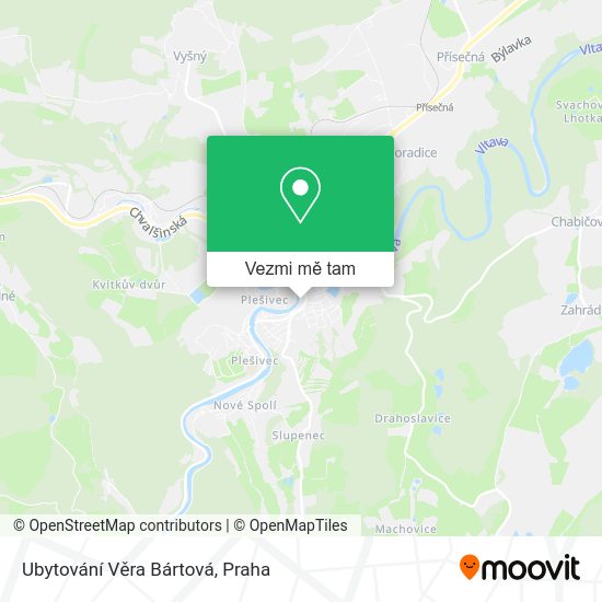 Ubytování Věra Bártová mapa