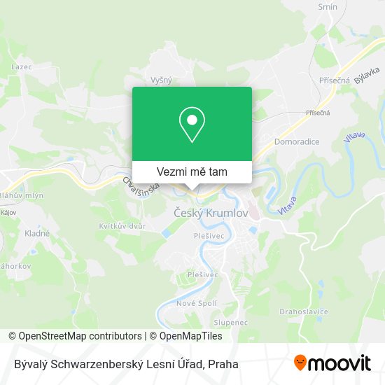 Bývalý Schwarzenberský Lesní Úřad mapa
