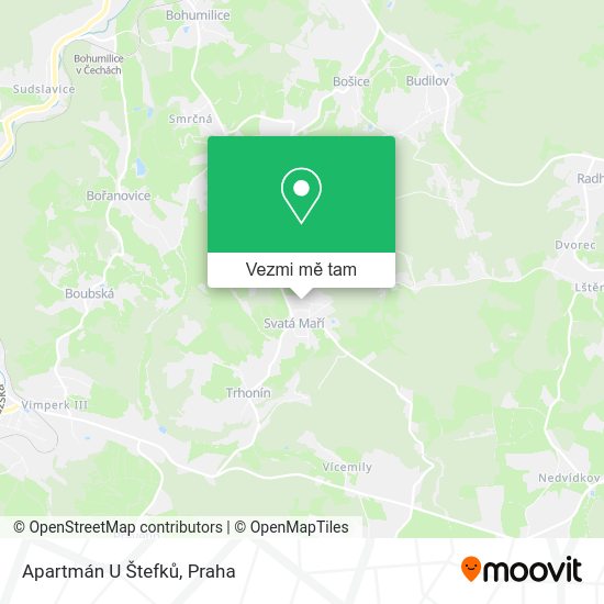 Apartmán U Štefků mapa