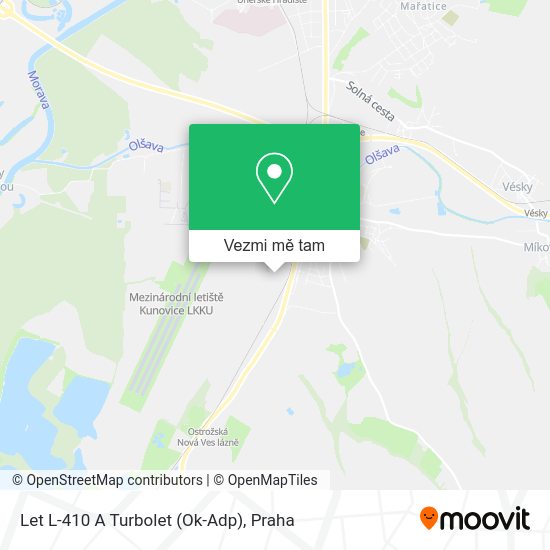 Let L-410 A Turbolet (Ok-Adp) mapa