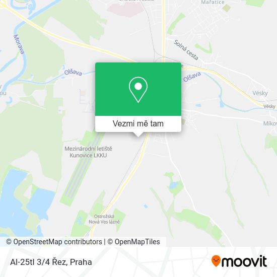 Al-25tl 3/4 Řez mapa