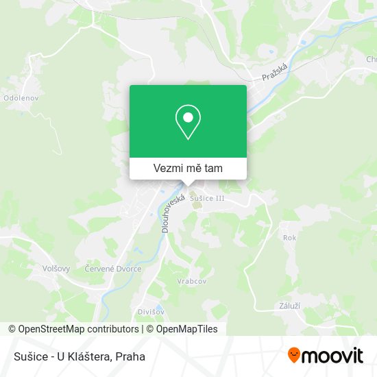Sušice - U Kláštera mapa