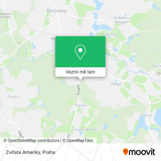 Zvířata Ameriky mapa
