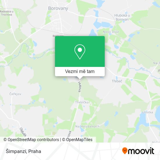 Šimpanzi mapa