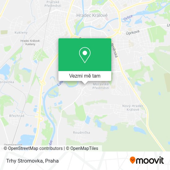 Trhy Stromovka mapa