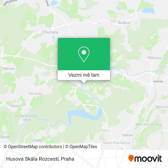 Husova Skála Rozcestí mapa