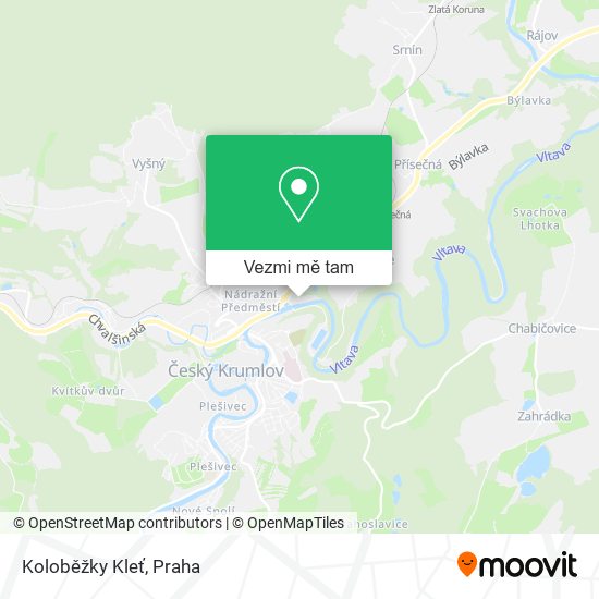 Koloběžky Kleť mapa