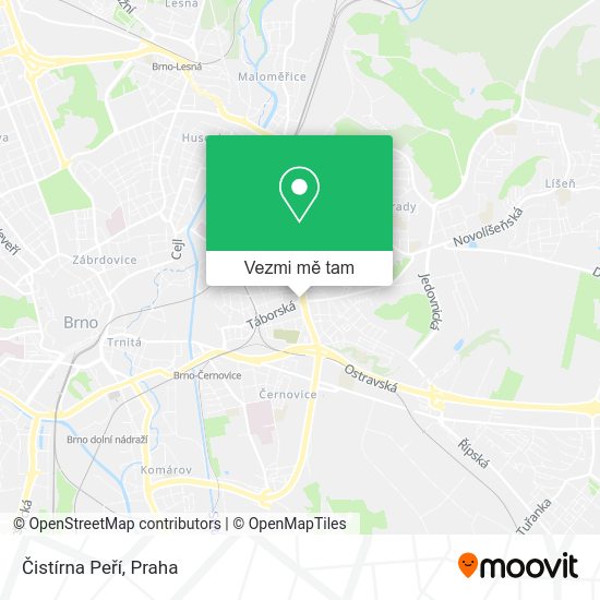 Čistírna Peří mapa
