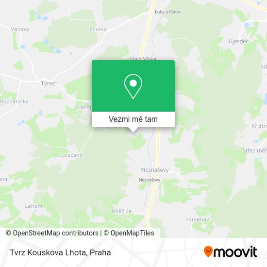 Tvrz Kouskova Lhota mapa
