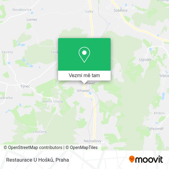 Restaurace U Hošků mapa