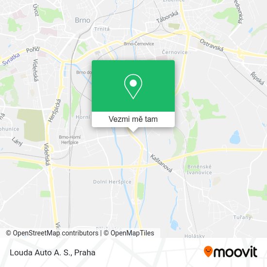 Louda Auto A. S. mapa