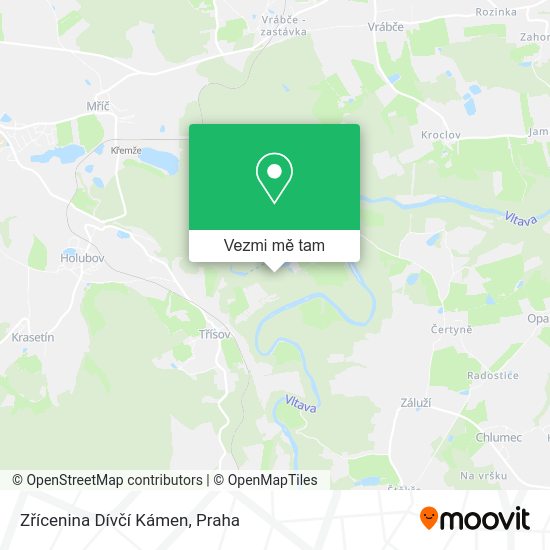 Zřícenina Dívčí Kámen mapa