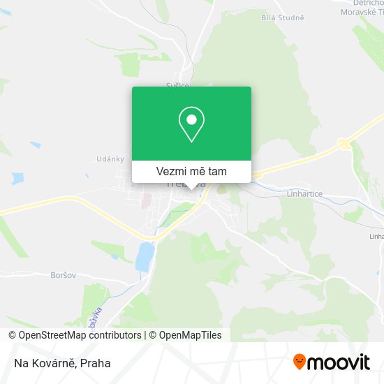 Na Kovárně mapa