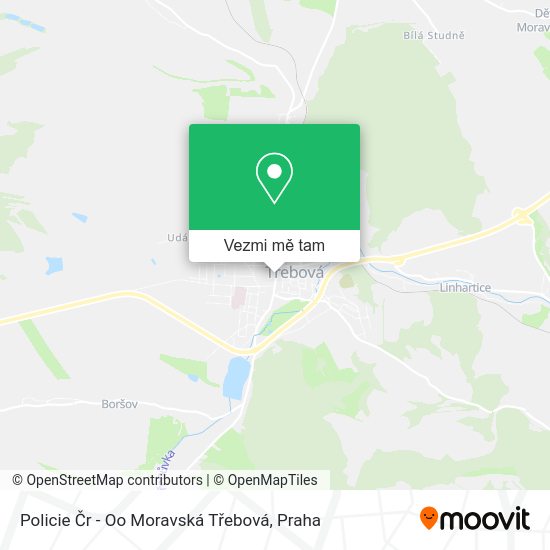 Policie Čr - Oo Moravská Třebová mapa