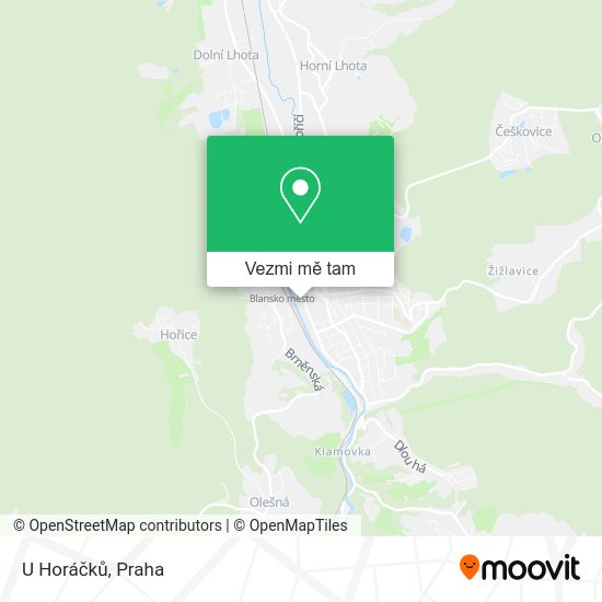U Horáčků mapa