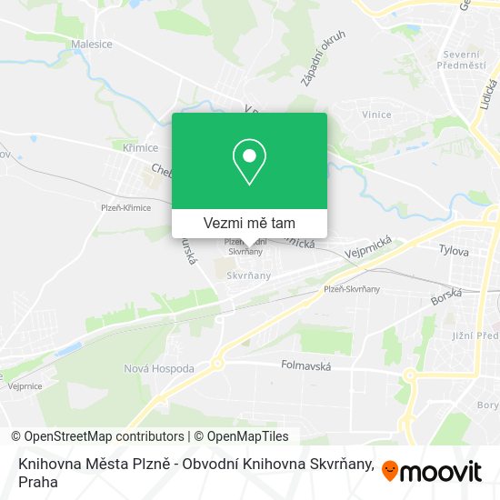 Knihovna Města Plzně - Obvodní Knihovna Skvrňany mapa