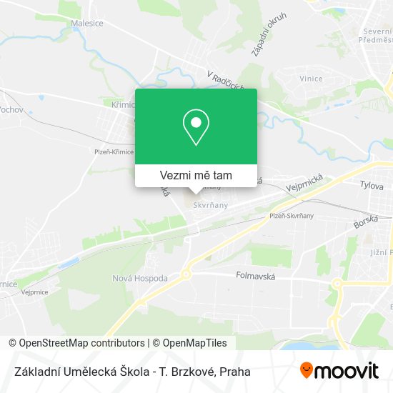 Základní Umělecká Škola - T. Brzkové mapa