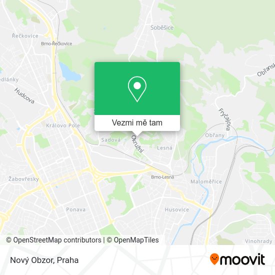 Nový Obzor mapa
