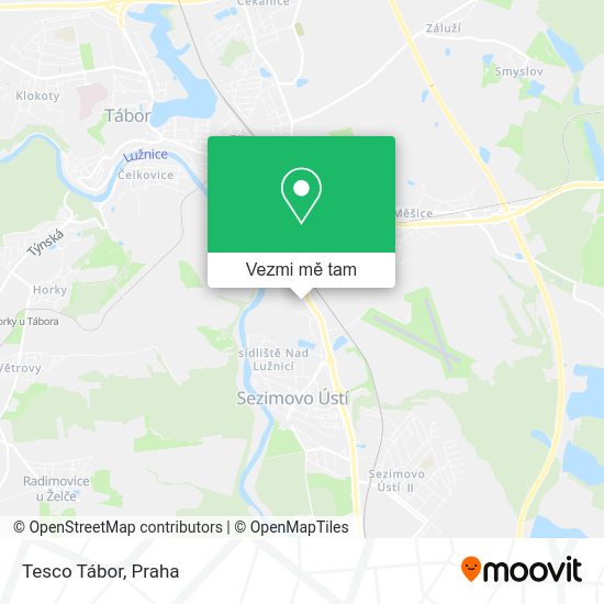 Tesco Tábor mapa