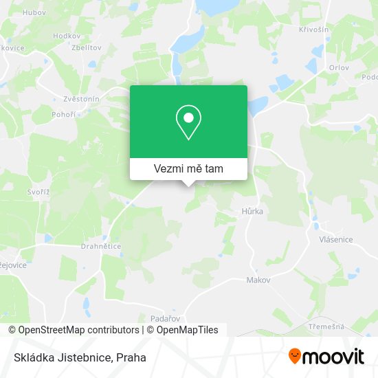 Skládka Jistebnice mapa