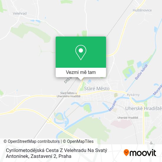 Cyrilometodějská Cesta Z Velehradu Na Svatý Antonínek, Zastavení 2 mapa