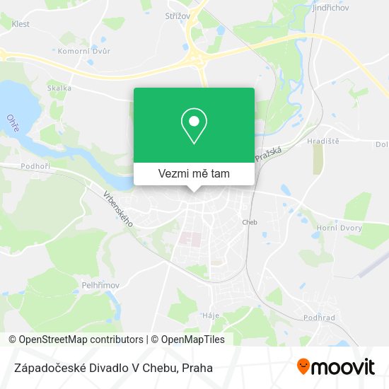 Západočeské Divadlo V Chebu mapa