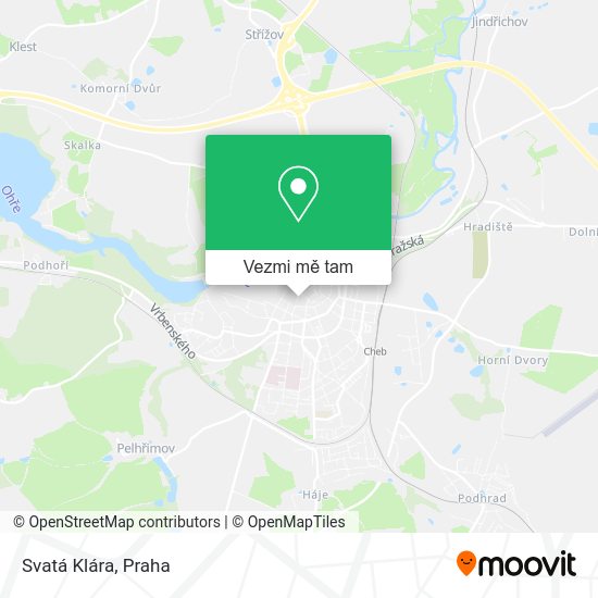 Svatá Klára mapa
