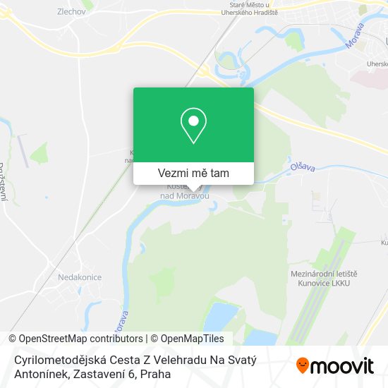 Cyrilometodějská Cesta Z Velehradu Na Svatý Antonínek, Zastavení 6 mapa