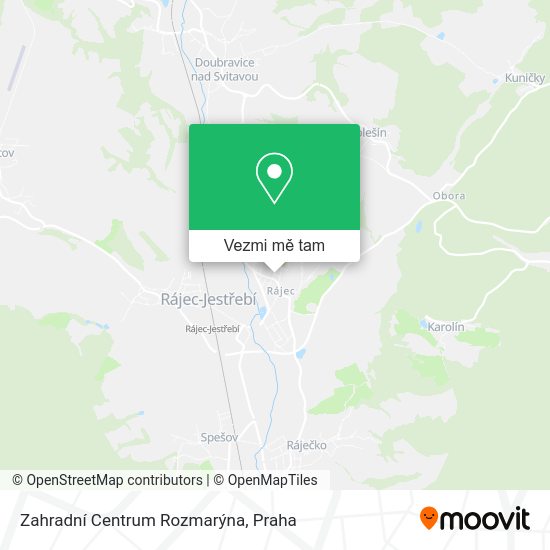 Zahradní Centrum Rozmarýna mapa