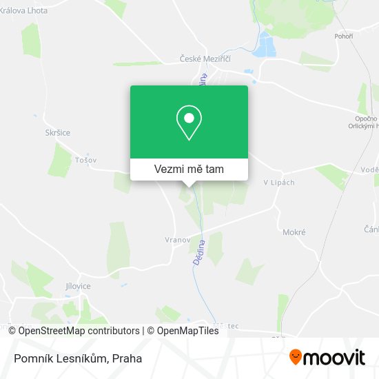 Pomník Lesníkům mapa